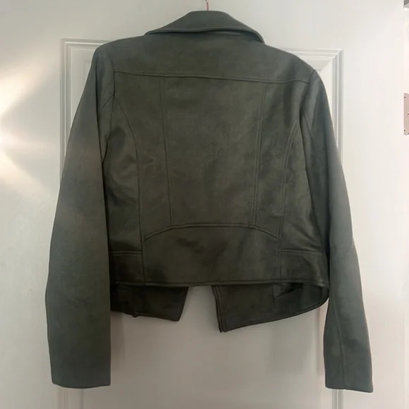 Not Your Baby Faux Suede Jacket - Green - Picture 4 of 7